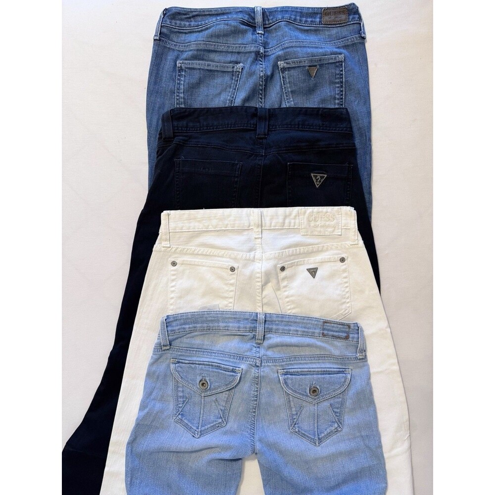 4 Pairs of GUESS Sz 27 Jeans Nicole Boot/DareDevil Skinny/Foxy Skinny Leg/Power